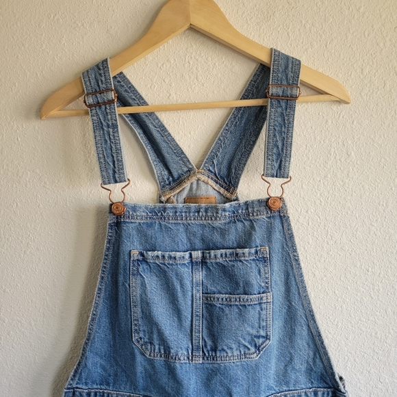 American Eagle Tomgirl Shortall Jean Overalls Womens Size L - Picture 3 of 10